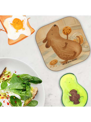 Mr. & Mrs. Panda Untersetzer für Gläser Hund Keks Design ohne Sp... in Weiß