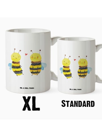 Mr. & Mrs. Panda Tasse Biene Verliebt ohne Spruch in Weiß