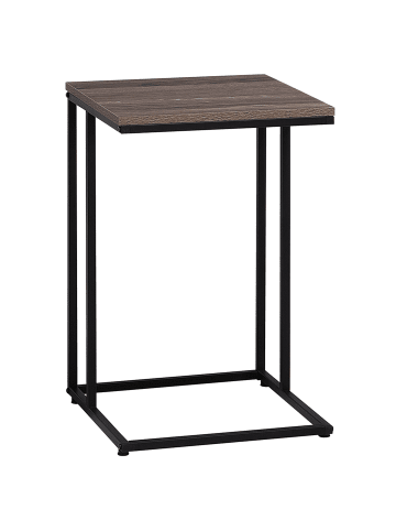 Beliani Beistelltisch TROY in Braun/Schwarz - (W) 40 x (H) 61 x (L) 40 cm
