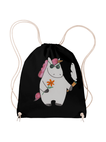 Mr. & Mrs. Panda Jutebeutel Einhorn Woodstock ohne Spruch in Schwarz