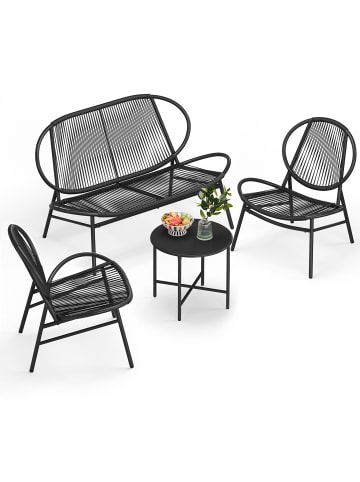 SONGMICS Gartenmöbel-Set in Tintenschwarz - (B)138.5 x (H)79 x (T)70 cm