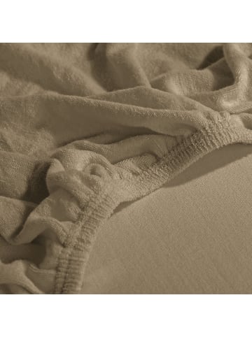 Erwin Müller Frottee Spannbettlaken Erding in taupe