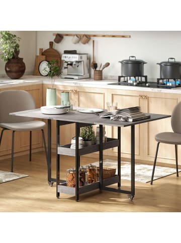 HOMCOM Esstisch in Grau 133,4L x 80B x 75H cm
