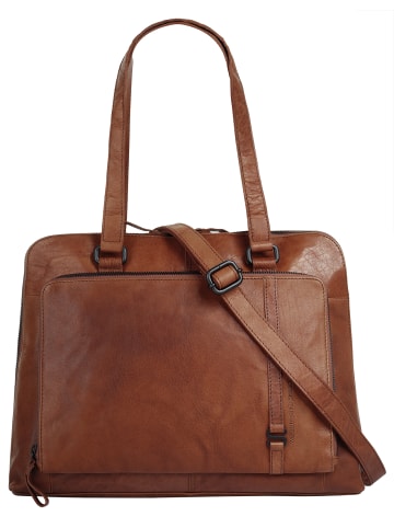SPIKES & SPARROW Shopper echt Leder in cognac
