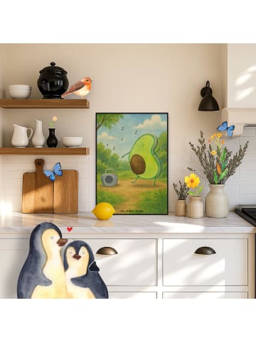 Mr. & Mrs. Panda Bild Avocado Tanzen Design ohne Spruch in Weiß