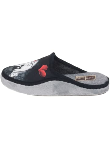Manitu-Home Klassische Hausschuhe in grau/schwarz