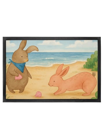 Mr. & Mrs. Panda Schmutzfangmatte Hasen Muschel Design ohne Spruch in Weiß