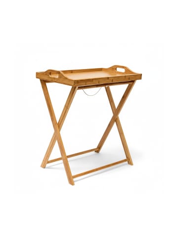 relaxdays Tabletttisch in Natur - (B)55 x (H)63,5 x (T)35 cm