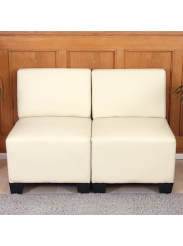 MCW Modular 2-Sitzer Sofa Moncalieri, Creme, ohne Armlehnen