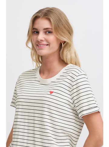 Fransa T-shirt FRAMORA Regular fit in Blanc de Blanc mix