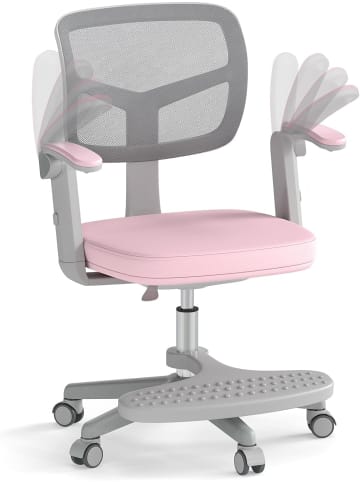COSTWAY Schreibtischstuhl Kinder ab 3 Jahren in Rosa