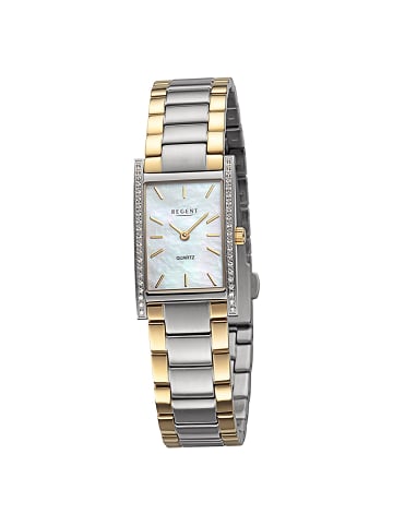 Regent Armbanduhr-Analog silber, gold klein (ca. 20 x 32,5mm) Regent Metallarmband