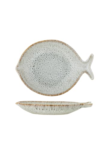 Bloomingville Fleur Servierplatte aus Steingut in natur