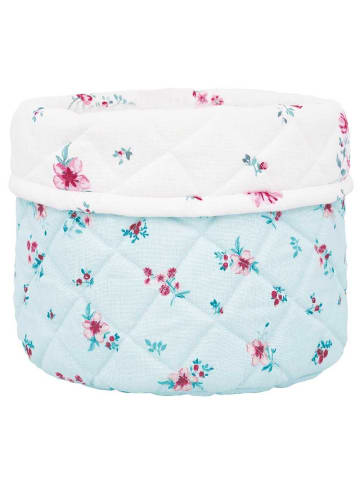 Greengate Brotkorb SILA PALE BLUE Blau mit Blumen