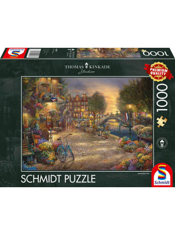 Schmidt Spiele Amsterdam Puzzle 1.000 Teile | Erwachsenenpuzzle Thomas Kinkade Collection