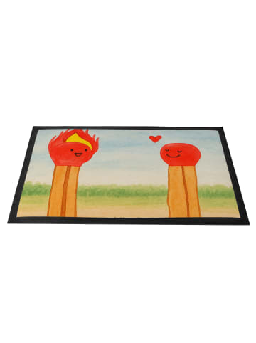 Mr. & Mrs. Panda Fußabtreter Streichhölzer Design ohne Spruch in Weiß