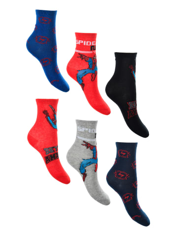 Spiderman 6er-Set: Socken Strümpfe in Mehrfarbig