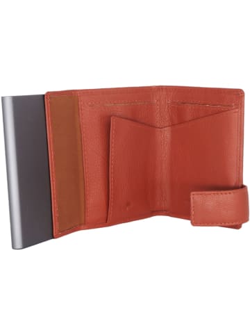 SecWal SecWal 1 Kreditkartenetui Geldbörse RFID Leder 9 cm in orange