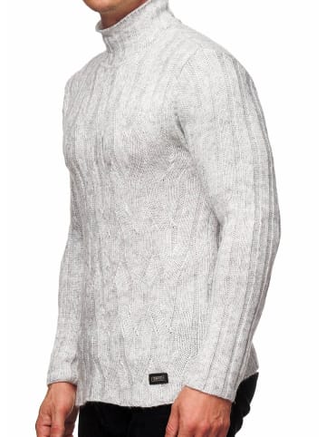 Rusty Neal Clubwear Stehkragen Strick Pullover in Grau