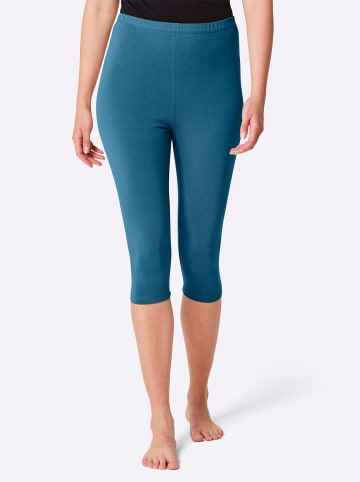 WITT WEIDEN Capri-Leggings in aquapetrol + dunkeltaupe