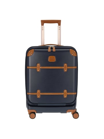 BRIC`s Bellagio - 4-Rollen-Kabinentrolley mit Organizer S 55 cm in blue tobacco