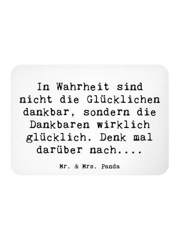 Mr. & Mrs. Panda Magnet Spruch Dankbarkeit für kleine Dinge mit ... in Weiß