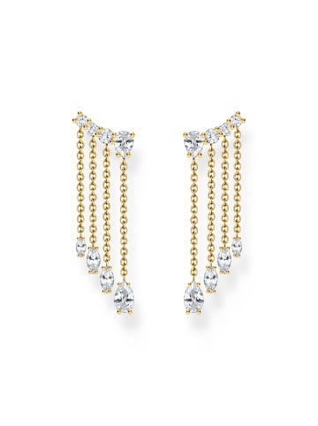 Thomas Sabo 925 Sterling Silber vergoldet, Zirkonia Ohrringe