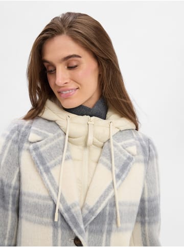 comma Wollmantel in ecru hellgrau - 0001