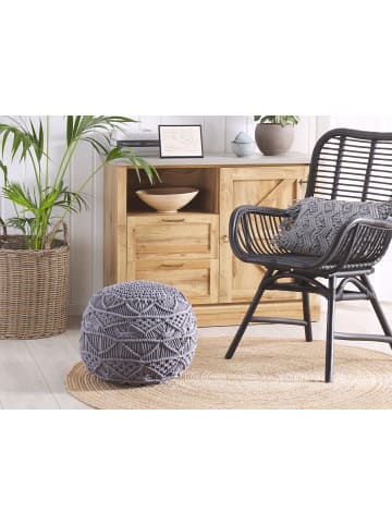 Beliani Pouf KAYSERI in Grau - (W) 40 x (H) 40 x (L) 40 cm