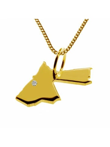 Schmuckador 50cm Kette + Jordanien mit Brillant 585 Gold in gold