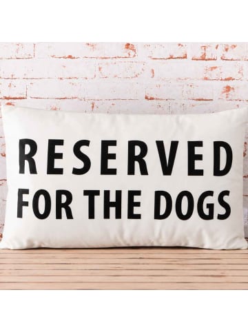 AltoBelli Kissen RESERVED FOR THE DOGS Weiß 50x30 cm