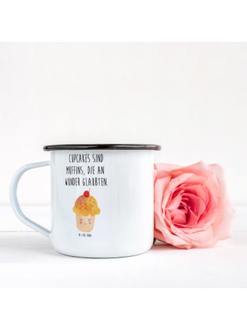 Mr. & Mrs. Panda Tasse Cupcake mit Spruch in Weiß
