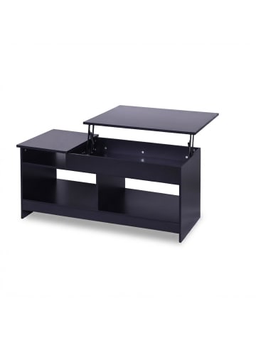 relaxdays Couchtisch in Schwarz - (B)110 x (H)50 x (T)50 cm