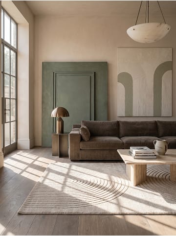 KADIMA DESIGN Kurzflorteppich Geometrisch pflegeleicht Wohnzimmer Schlafzimmer Flur in Beige