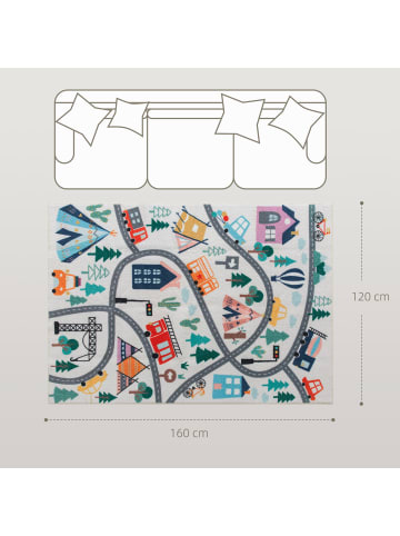 HOMCOM Teppich-160L x 120B x 1H cm-Mehrfarbig