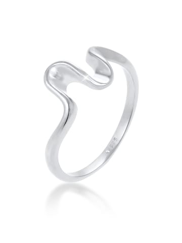 Elli Ring 925 Sterling Silber Wellen in Silber