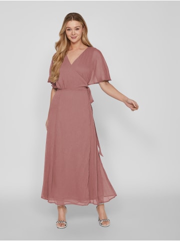 Vila Elegantes Wickelkleid mit Gürtel Maxi Long Dress VIRILLA in Braun