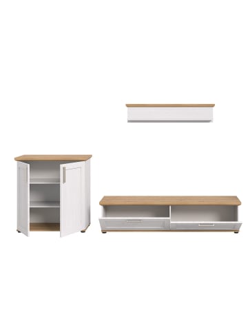 ebuy24 Regalsystem Verona (3-teilig) Weiß 260 x 40 cm