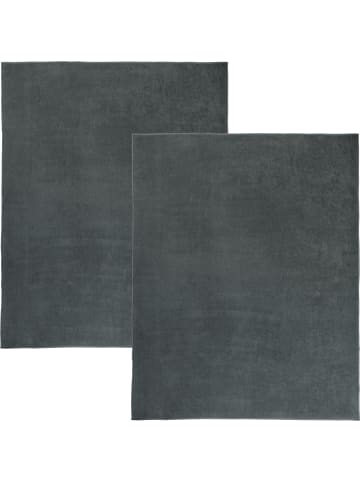 Erwin Müller Velours-Frottier Frottierdecke 2er-Pack in anthrazit
