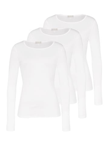 Hanro Unterhemd / Shirt Langarm Ultralight in Weiß