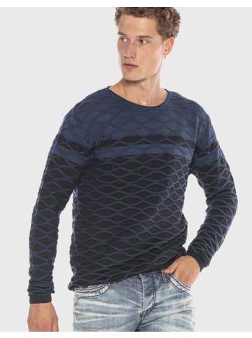 Cipo & Baxx Pullover in DARKBLUE