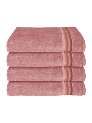 Schiesser Handtuch Skyline Color im 4er Set in Altrosa