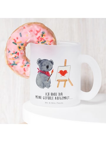 Mr. & Mrs. Panda Teetasse Koala Künstler mit Spruch in Transparent