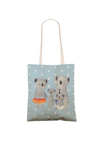 Mr. & Mrs. Panda Tasche Koala Familie ohne Spruch in Blau Pastell