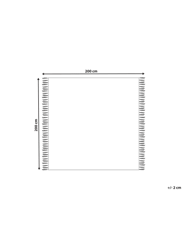 Beliani Kuscheldecke KHARI in Orange - (W) 200 x (H) 1 x (L) 200 cm