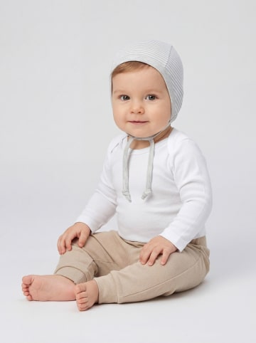 TupTam Unisex Baby Erstlingsmütze zum Binden 2er Pack in grau Modell 1