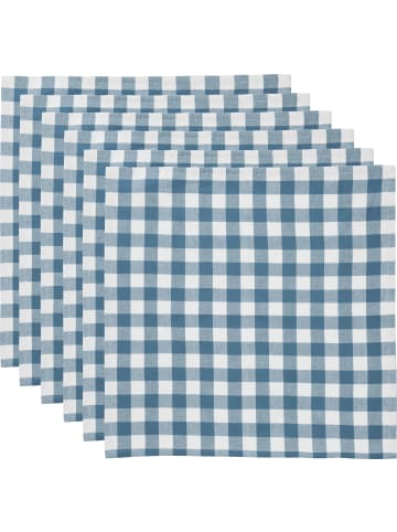 REDBEST Baumwolle Serviette 6er-Pack Nashville in blau