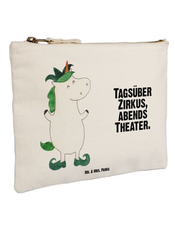 Mr. & Mrs. Panda Kulturbeutel Einhorn Joker mit Spruch in Weiß
