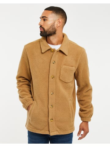 Threadbare Hemdjacke THB Fleece Button Through Borg Alfred in camel_Borg