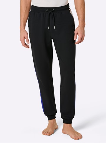 WITT WEIDEN Hose in schwarz-royalblau